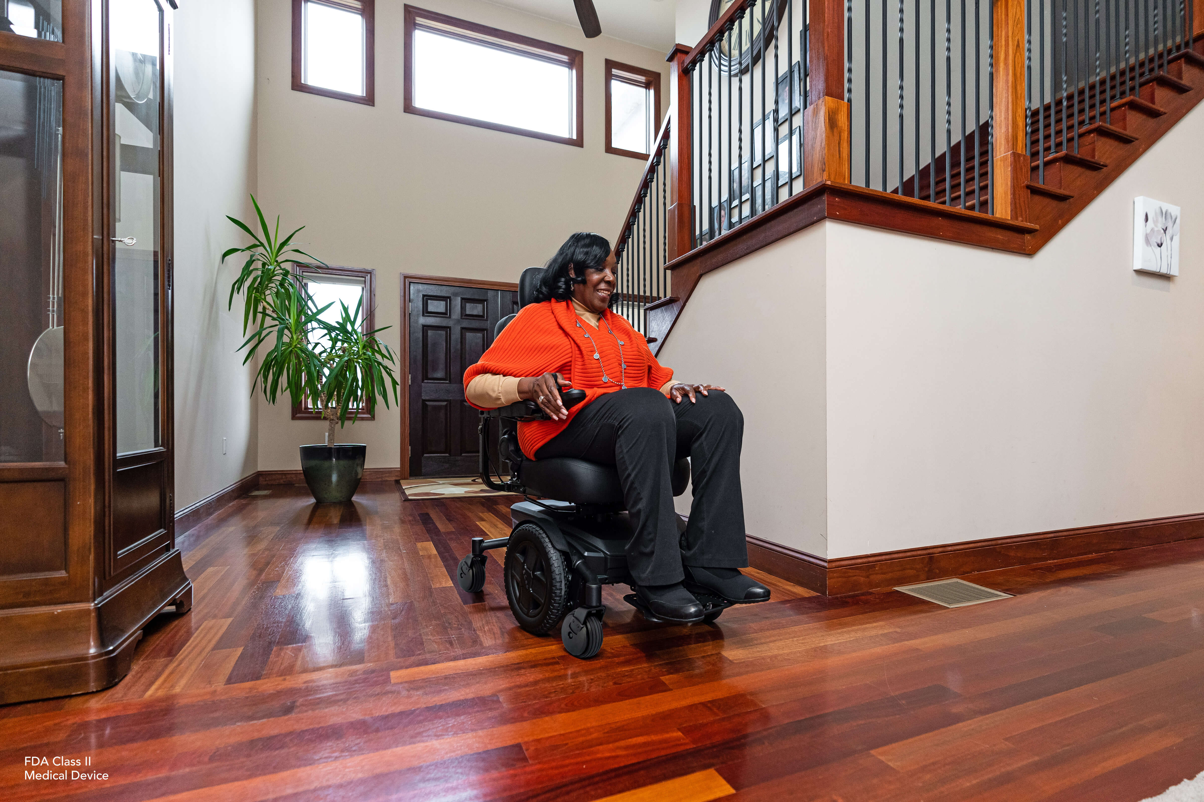 Jazzy Elite ES being utilized in the foyer of a home