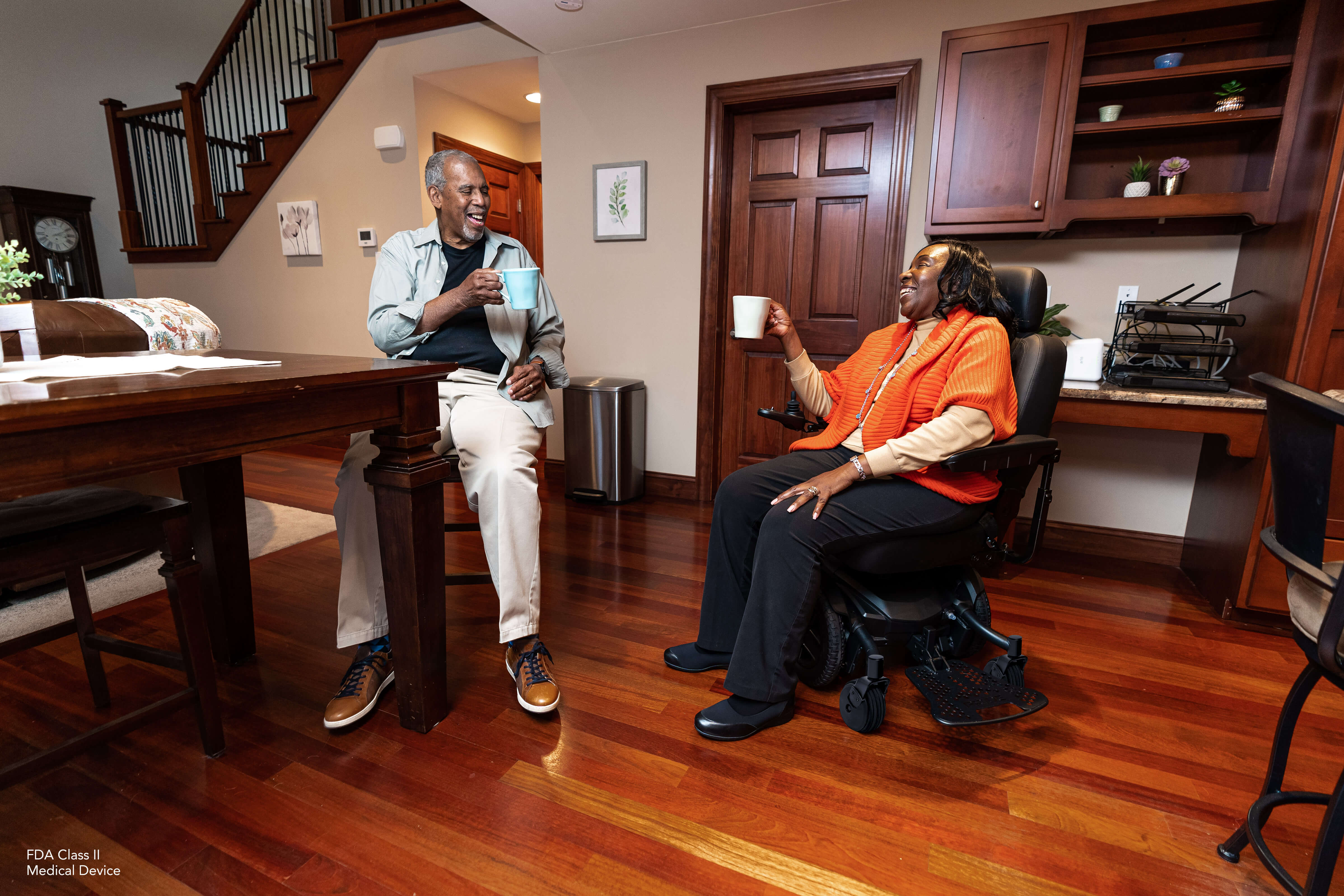 Jazzy EVO613L being utilized in the kitchen